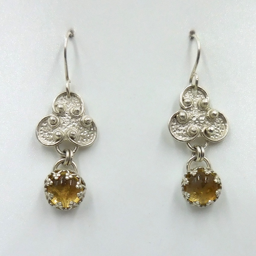 DKC-2131 Earrings Citrine & Sterling Silver $125 at Hunter Wolff Gallery